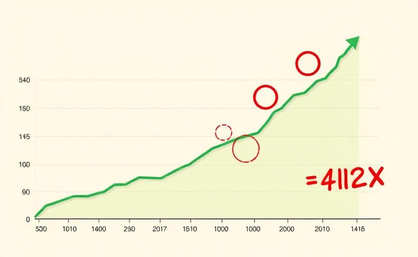 Hockey-stick organic traffic chart